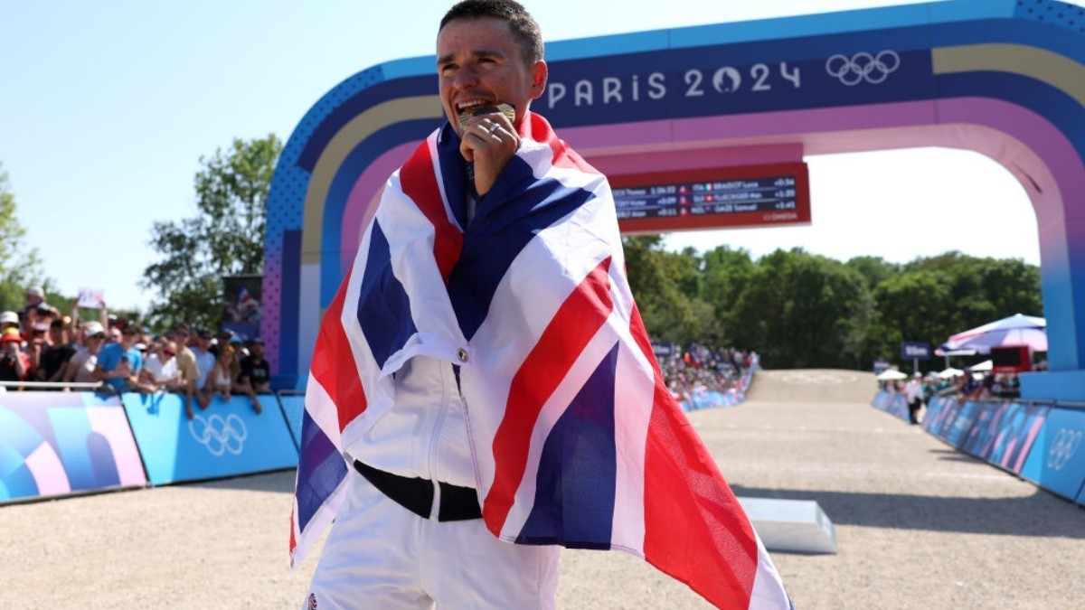 Tom Pidcock, Olympic mountain bike champion in Paris. GETTY IMAGES