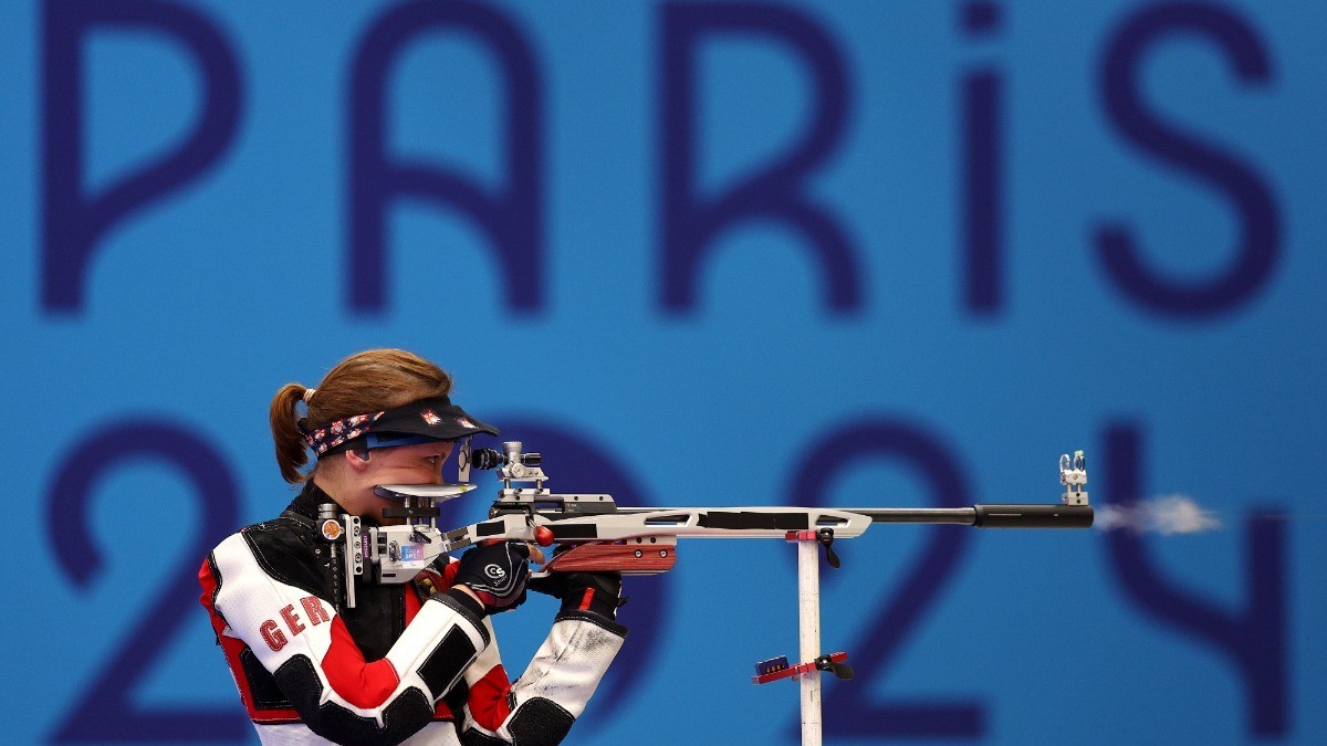 Natascha Hiltrop of Germany won the gold medal in the R8 - women's 50m Rifle 3 Positions SH1. GETTY IMAGES