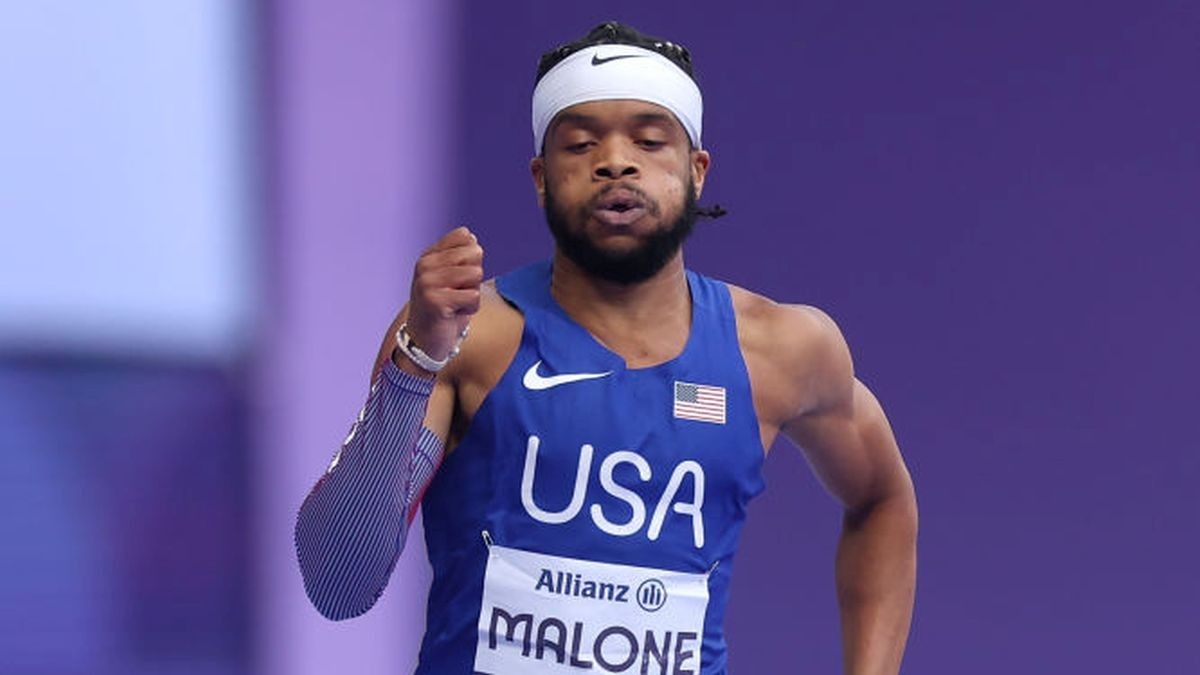 Noah Malone during the race. GETTY IMAGES