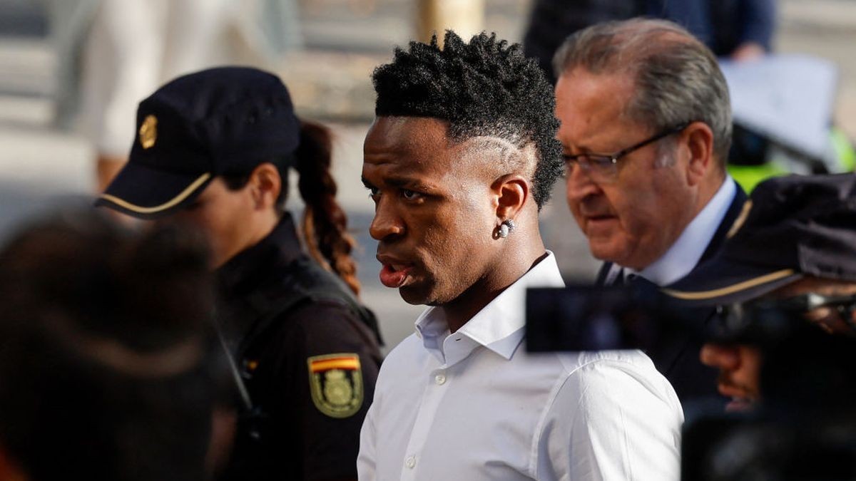 Vinicius arrives at the courthouse. GETTY IMAGES