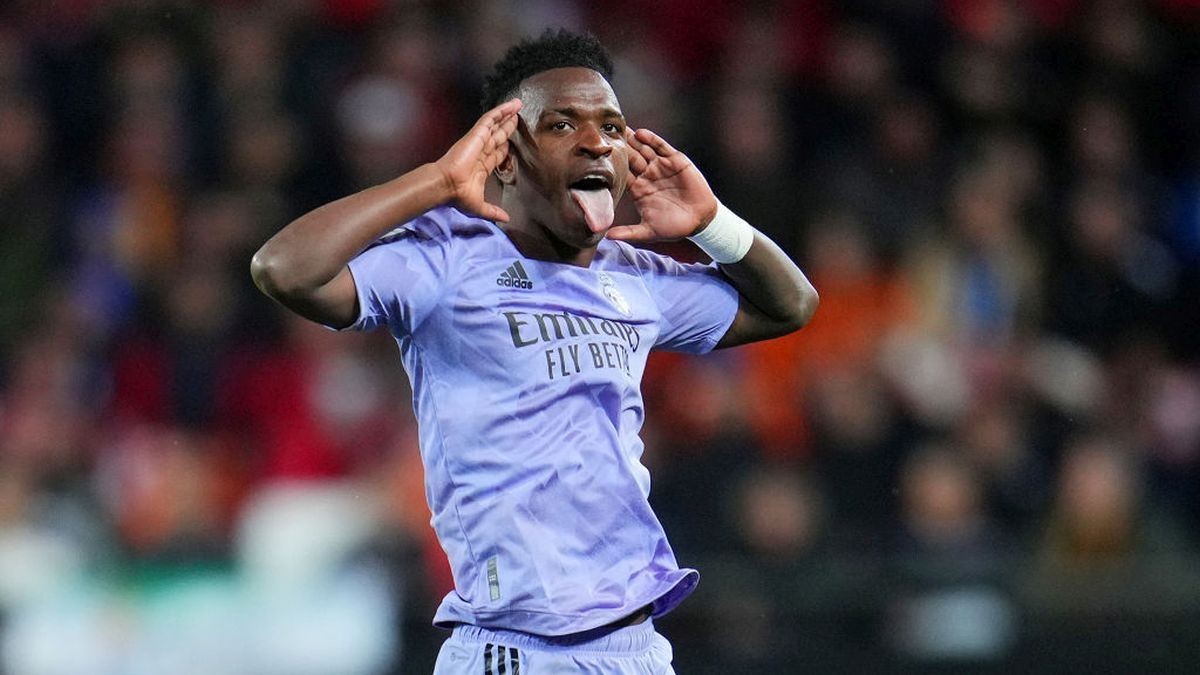 Vinicius celebrating a gol. GETTY IMAGES